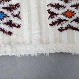 Handmade Wool Berber Rug Authentic Moroccan Flatweave Carpet - 7, 2x5, 4 Ft - thumbnail 4