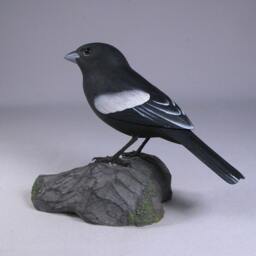 Lark Bunting Hand Carved & Painted Wooden Bird - thumbnail 2