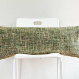 Handwoven Hemp Lumbar Pillow Cover Vintage Karen Tribal Design - thumbnail 2