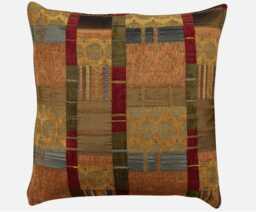 Moroccan Patchwork Double Sided Cushion Cover Terracotta Various Sizes Freyett Fabric - thumbnail 1