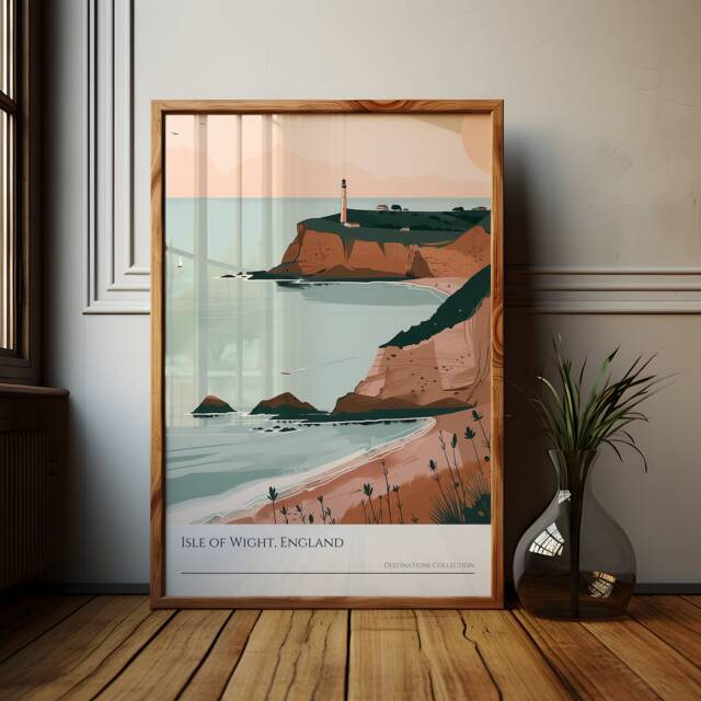 Isle Of Wight Coast Poster England Travel Art Print - image 1