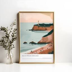 Isle Of Wight Coast Poster England Travel Art Print - thumbnail 2