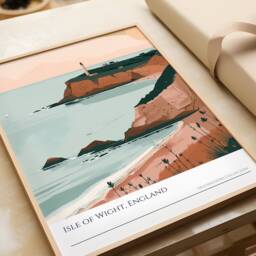 Isle Of Wight Coast Poster England Travel Art Print - thumbnail 3