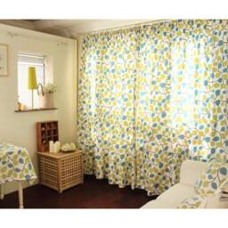 Window Curtain Panel/Window Treatment/Topper/Bedroom Drape/Bathroom Shower Curtain, Kids Nursery Children PlayroomTree Leaf Teal Green, Gift - thumbnail 2