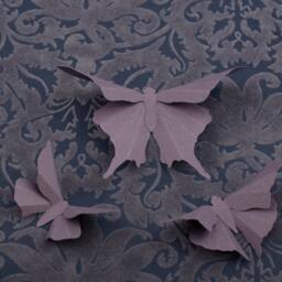3D Wall Butterflies Lavender Dusk Butterfly Silhouettes For Home Art Decor, Nursery, Children's Room - thumbnail 3
