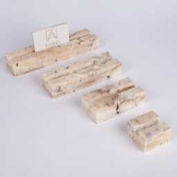 Travertine Card Holder With 10mm Wide Slot, Business Holder, Rustic & Sign Multiple Name Tag - thumbnail 4