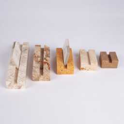 Travertine Card Holder With 10mm Wide Slot, Business Holder, Rustic & Sign Multiple Name Tag - thumbnail 2