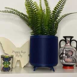 Indoor Planter Modern Ribbed Style - thumbnail 3
