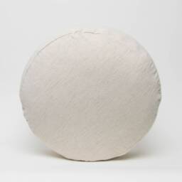 Hemp Zafu Meditation Cushion, Oatmeal Round Floor Pillow, Kapok Filled - thumbnail 3