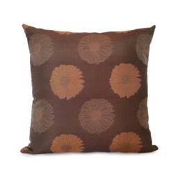 Tan, Cinnamon Copper, Light Chocolate Pillow, Decorative Throw Pillow Cover, Cushion Accent Satin Blend Blend, Floral Pillow - thumbnail 1