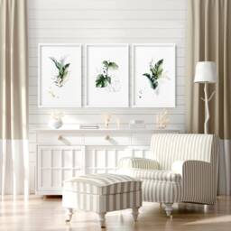 Botanical Illustration Set X 3 Prints, Home Decor, Wall Hanging, Office Decor, Living Room Wall Art Prints, Print - thumbnail 1