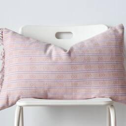 Tribal Hemp Striped Hand Woven Natural Dye Color Lumbar Pillow Cover - thumbnail 2