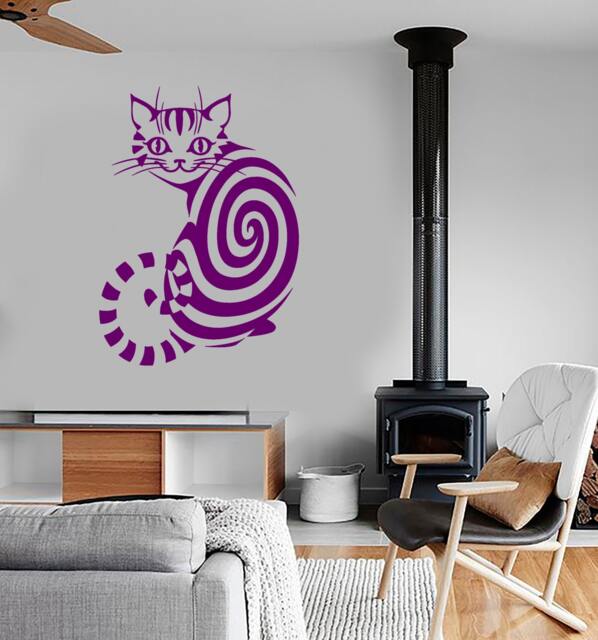 Wall Vinyl Decal Cheshire Cat Guardian Of Home Pop Art Cool Abstract Modern Decor - #1102Da - image 1