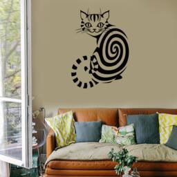 Wall Vinyl Decal Cheshire Cat Guardian Of Home Pop Art Cool Abstract Modern Decor - #1102Da - thumbnail 3