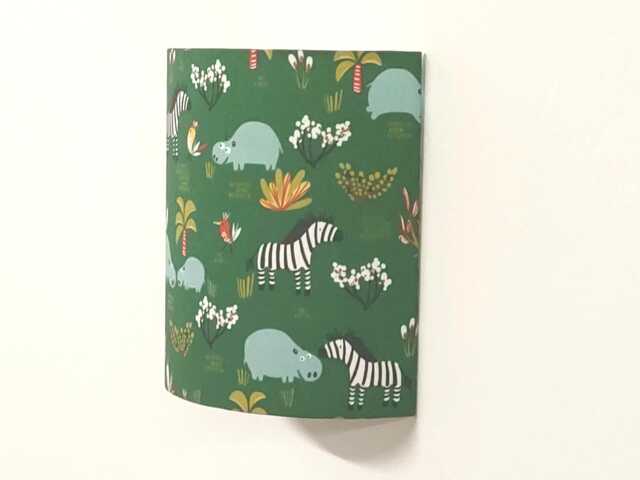 Animal Wall Light With Jungle Green Safari Design, Hippopotamus, Zebra, Christmas, Birthday, Or Baby Shower Gift - image 1