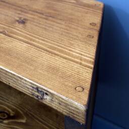 Reclaimed Wood Corner Tv Stand Retro Media Unit With Hairpin Legs - thumbnail 4