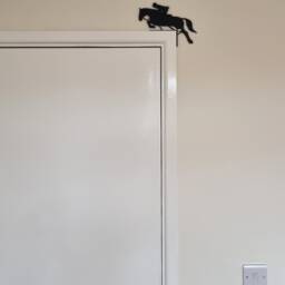 Horse Jumping Door Topper Decoration - Riding Decor/Wall Art On Top Corner Of Frame Jockey Racing Show Gift For Rider - thumbnail 2