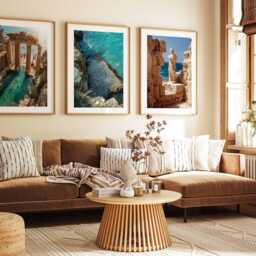 Italy Set Of 3 Wall Art Travel Poster, Art, Home Decor, Photography Mediterranean Coastal Gift - thumbnail 2