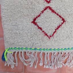 Handmade Berber Azilal Rug Moroccan Wool Carpet - 7.34Ft X 3.6Ft - thumbnail 4