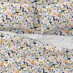 Pastel Floral Sheets - Sierra-Floral By Crystal_Walen Watercolor Nursery Spring Bohemian Cotton Sateen Sheet Set Bedding Spoonflower - thumbnail 3