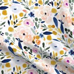 Pastel Floral Sheets - Sierra-Floral By Crystal_Walen Watercolor Nursery Spring Bohemian Cotton Sateen Sheet Set Bedding Spoonflower - thumbnail 4
