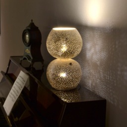 Handmade Ceramic Sphere Claylight Table Lamp - Modern Touch Dimmer Lighting - thumbnail 2