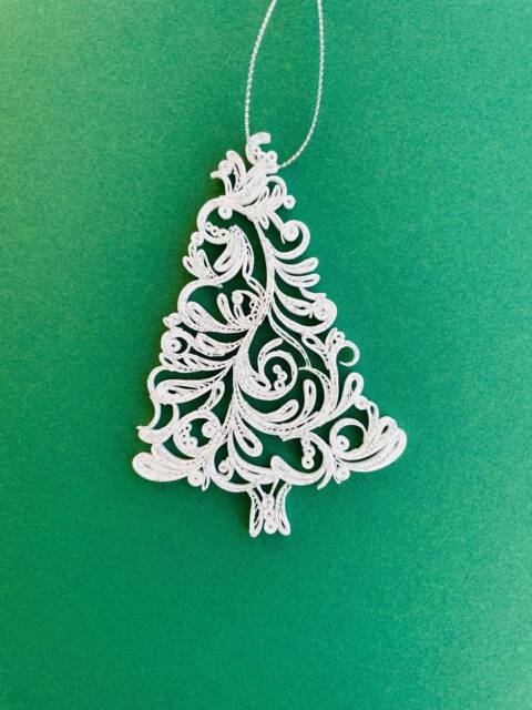 Quilled Christmas Tree/Ornament Paper Quilling Paper Ornament Handmade Decor Eco Friendly Gift - image 1