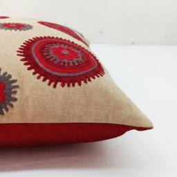 Handcrafted Crewel Embroidered Pillow Cover - thumbnail 3