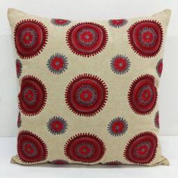 Handcrafted Crewel Embroidered Pillow Cover - thumbnail 2