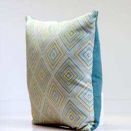 Geometric Pillow Cover in Pastel Colors, Thom Filicia Design For Kravet, Diamond - thumbnail 2