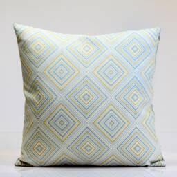Geometric Pillow Cover in Pastel Colors, Thom Filicia Design For Kravet, Diamond - thumbnail 1
