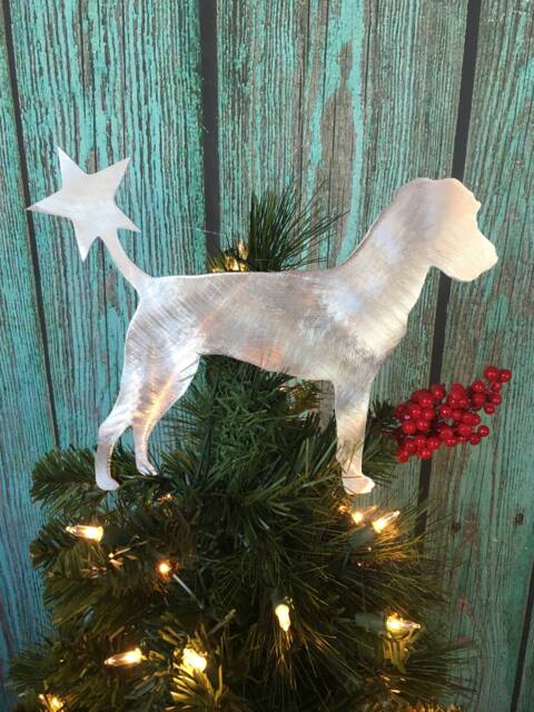 Jack Russell Terrier, Star, Dog, Silhouette, Metal, Christmas Tree