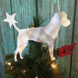 Jack Russell Terrier, Star, Dog, Silhouette, Metal, Christmas Tree Topper, Wall, Shelf Art Or Yard, Great Gift, Dog Lovers Only - thumbnail 4