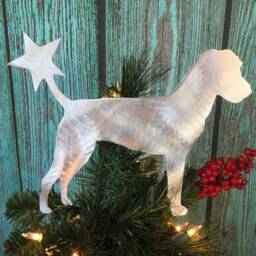 Jack Russell Terrier, Star, Dog, Silhouette, Metal, Christmas Tree Topper, Wall, Shelf Art Or Yard, Great Gift, Dog Lovers Only - thumbnail 2