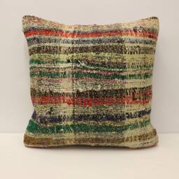 Throw Kilim Pillow Case 20x20 in 50x50 cm Turkish Cushion Art Deco Cover Sofa Home Decor 4Ef-424 - thumbnail 1
