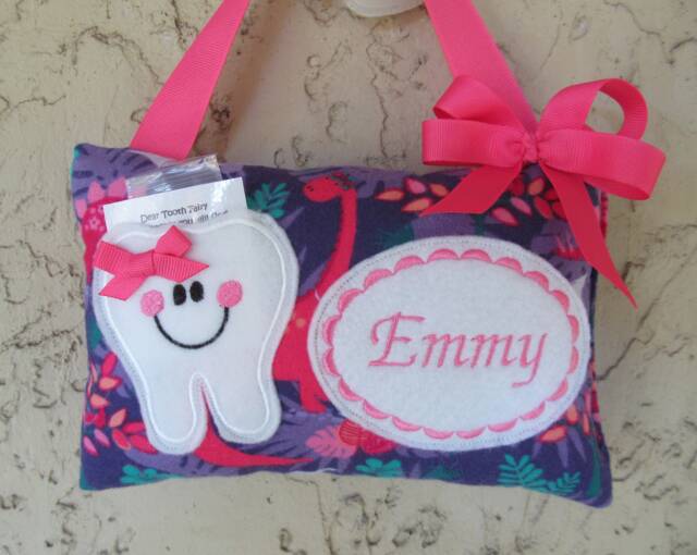 Personalized Tooth Fairy Pillow, Children's Keepsake, Custom Holder, Kids Gift, Gift - image 1