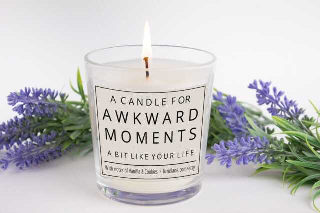 Funny Rude Candle Friendship Gift, Awkward Moments Candle, Joke Gift For Her, Christmas/Birthday For Friend - image 1