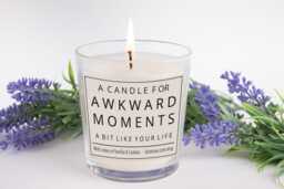 Funny Rude Candle Friendship Gift, Awkward Moments Candle, Joke Gift For Her, Christmas/Birthday For Friend - thumbnail 1