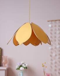 Double Flower Pendant Light - Honey