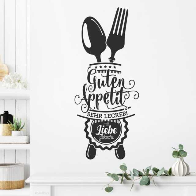 Wall Sticker Bon Appetit For Kitchen Dining Room Cafe Wall Decal Mural Decoration W503 - image 1