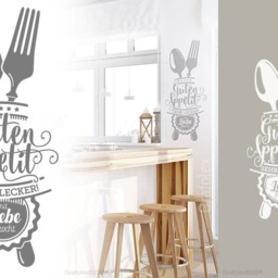 Wall Sticker Bon Appetit For Kitchen Dining Room Cafe Wall Decal Mural Decoration W503 - thumbnail 3