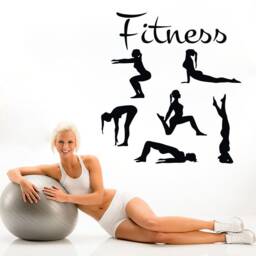 Fitness Wall Decal Motivational Gym Decor T740 - thumbnail 1