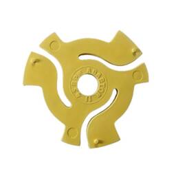 Yellow 45 Adapter Sculpture, Handmade Pop Art Wall Decor - thumbnail 4