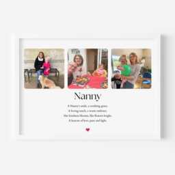 Personalised Nana Photo Print, Mum Birthday Gift, Custom Quote Art - thumbnail 3