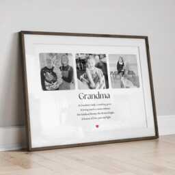 Personalised Nana Photo Print, Mum Birthday Gift, Custom Quote Art - thumbnail 2