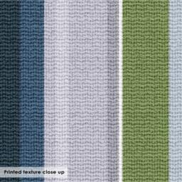Printed Linoleum Rug - Strips in Green, Blue & Grey. Art Mat, Printed PVC Carpets - thumbnail 3