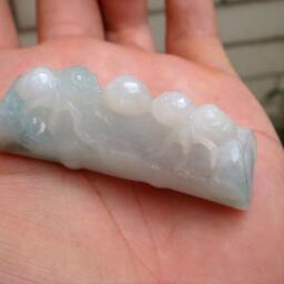 Certified - A Cargo Bamboo, Spider, Pearl, Moss On Snow Jadeite Pendant - thumbnail 2