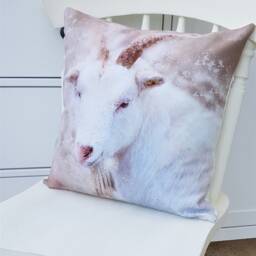 Goat Cushion, Water Colour Splatter Print By UK Artists, Choice Of Cover Only Or With Pad - thumbnail 2