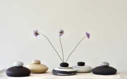 Handmade Neriage Pottery Vase Stacked Stone Zen Decor, Sculptural Statement Small Bud Vases - thumbnail 1