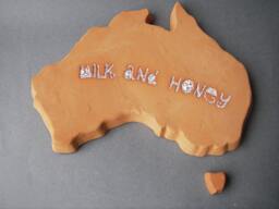 Terracotta Australia Wall Sculpture, Political Art Decor - thumbnail 1
